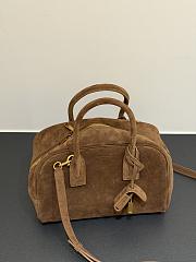 YSL Sac De Jour Boston In Suede Leather In Brown - 27x18x15cm - 5