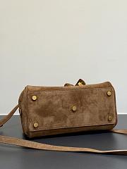 YSL Sac De Jour Boston In Suede Leather In Brown - 27x18x15cm - 4