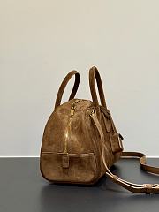 YSL Sac De Jour Boston In Suede Leather In Brown - 27x18x15cm - 2