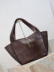 YSL Le 5 À 7 Bea In Pony Hair Leather Moka - 50x28x18cm - 4