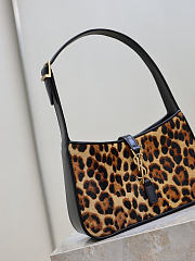 YSL Le 5 A 7 Shoulder Bag in Leopard-Print Calf Hair - 25x14x6cm - 2