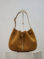 YSL Paris VII Small Hobo In Suede Leather Brown - 30x25x3cm - 1