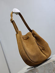YSL Paris VII Small Hobo In Suede Leather Brown - 30x25x3cm - 2