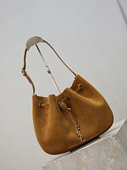 YSL Paris VII Small Hobo In Suede Leather Brown - 30x25x3cm - 3