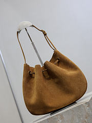 YSL Paris VII Small Hobo In Suede Leather Brown - 30x25x3cm - 4
