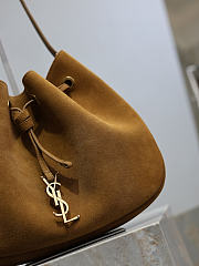 YSL Paris VII Small Hobo In Suede Leather Brown - 30x25x3cm - 6