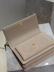 YSL Sunset Medium In Suede Leather Gray Matte - 22x8x16cm - 2