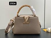 LV Capucines Mini Taurillon Leather Taupe M14177 - 21x13.6x8cm - 1