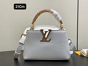 LV Capucines Mini Taurillon Leather White M14177 - 21x13.6x8cm - 1