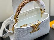 LV Capucines Mini Taurillon Leather White M14177 - 21x13.6x8cm - 4