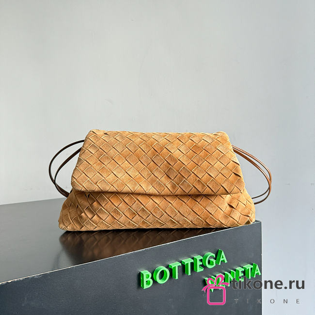 Bottega Veneta Giorno Suede Amber - 33x19x8cm - 1