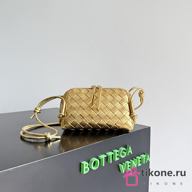 Bottega Veneta Concert Pouch Gold - 18.5x11.5x8.5cm - 1