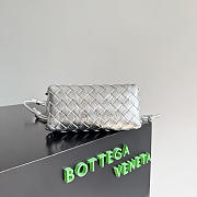 Bottega Veneta Concert Pouch Silver - 18.5x11.5x8.5cm - 5