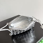 Bottega Veneta Concert Pouch Silver - 18.5x11.5x8.5cm - 3