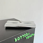 Bottega Veneta Andiamo Clutch Crocodile Silver - 31x13x3cm - 5