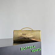 Bottega Veneta Andiamo Clutch Crocodile Gold - 31x13x3cm - 6