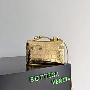 Bottega Veneta Bang Bang Vanity Case Crocodile Gold - 23x12.5x4cm - 4