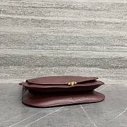 Celine Soft Triomphe Besace In Supple Shiny Lambskin Syrah - 34x25x13cm - 5