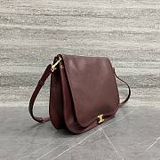 Celine Soft Triomphe Besace In Supple Shiny Lambskin Syrah - 34x25x13cm - 2