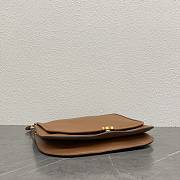 Celine Soft Triomphe Besace In Supple Shiny Lambskin Brown - 34x25x13cm - 5