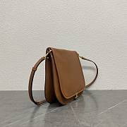 Celine Soft Triomphe Besace In Supple Shiny Lambskin Brown - 34x25x13cm - 4