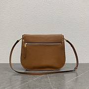 Celine Soft Triomphe Besace In Supple Shiny Lambskin Brown - 34x25x13cm - 2