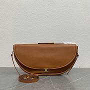 Celine Halfmoon Soft Triomphe Bag In Supple Shiny Lambskin Brown - 46x19x10cm - 6