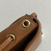 Celine Halfmoon Soft Triomphe Bag In Supple Shiny Lambskin Brown - 46x19x10cm - 5