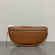 Celine Halfmoon Soft Triomphe Bag In Supple Shiny Lambskin Brown - 46x19x10cm - 3