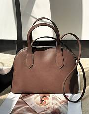 The Row Medium Ingrid Bag in Leather Deep Brown - 28x19x7cm - 5