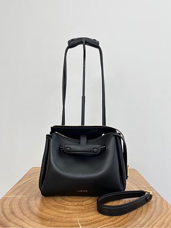Loewe Small Madrid Bag in Supple Calfskin Black - 23.5x19x10cm