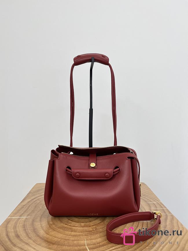 Loewe Small Madrid Bag in Supple Calfskin Red - 23.5x19x10cm - 1