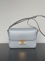 Celine Classique Triomphe Bag In Shiny Calfskin Pebble - 22x16.5x7cm - 2