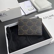 Celine Bi-Fold Card Holder In Triomphe Canvas - 10x7.5x1cm - 6