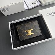 Celine Bi-Fold Card Holder In Triomphe Canvas - 10x7.5x1cm - 5