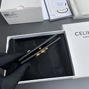 Celine Bi-Fold Card Holder In Shiny Calfskin Black - 10x7.5x1cm - 4