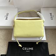 Celine Trio Flap In Smooth Lambskin Citrus - 22.5x13x3.5cm - 1