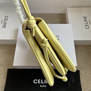 Celine Trio Flap In Smooth Lambskin Citrus - 22.5x13x3.5cm - 6