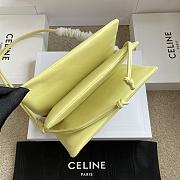 Celine Trio Flap In Smooth Lambskin Citrus - 22.5x13x3.5cm - 4