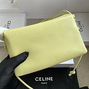 Celine Trio Flap In Smooth Lambskin Citrus - 22.5x13x3.5cm - 2