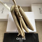 Celine Trio Flap In Smooth Lambskin Beige - 22.5x13x3.5cm - 5