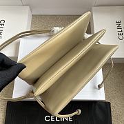 Celine Trio Flap In Smooth Lambskin Beige - 22.5x13x3.5cm - 3