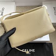 Celine Trio Flap In Smooth Lambskin Beige - 22.5x13x3.5cm - 2