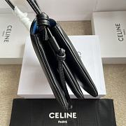 Celine Trio Flap In Smooth Lambskin Black - 22.5x13x3.5cm - 6