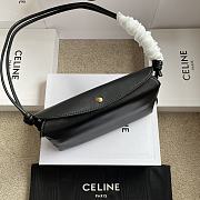 Celine Trio Flap In Smooth Lambskin Black - 22.5x13x3.5cm - 2