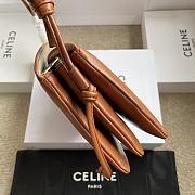 Celine Trio Flap In Smooth Lambskin Brown - 22.5x13x3.5cm - 5
