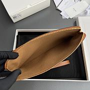 Celine Small Pouch With Strap Cuir Triomphe In Raffia Effect Textile And Calfskin - 25x17.5x1cm - 3