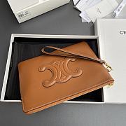 Celine Small Pouch With Strap Cuir Triomphe In Smooth Calfskin Brown - 25x17.5x1cm - 6