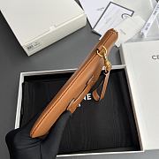 Celine Small Pouch With Strap Cuir Triomphe In Smooth Calfskin Brown - 25x17.5x1cm - 5