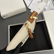 Celine Small Pouch With Strap In Textile With Anchor Embroidery And Calfskin - 25x17.5x1cm - 5